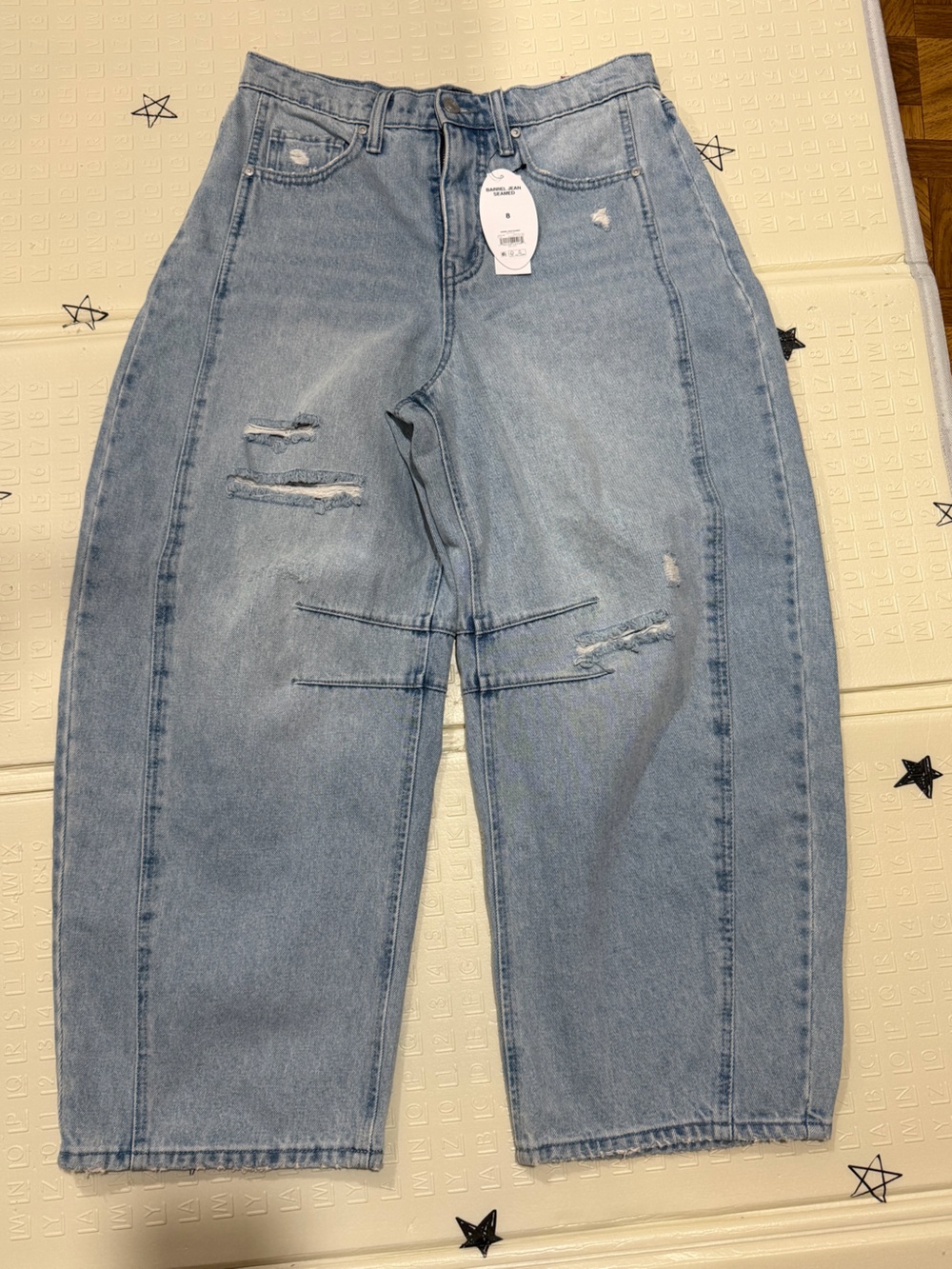 Light Blue Distressed Women's Jeans